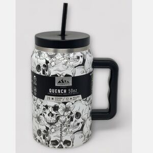 HydraPeak SKULLS & FLOWER Steel Insulated Tumbler !